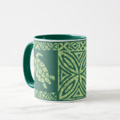 Mug Tortue primitive hawaïenne de Tapa de Honu (Devant gauche)