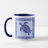 Mug Tortue primitive hawaïenne de Tapa de Honu (Gauche)