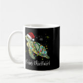 Mug Tortue Santa Hat Joyeux Noël Lumières Noël Fêtes (Gauche)