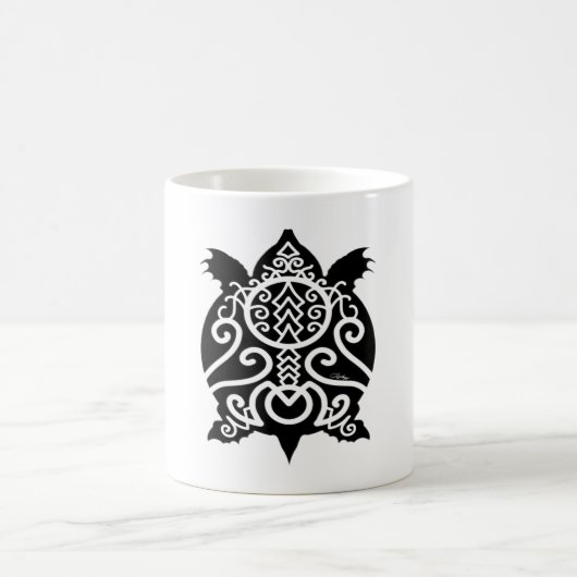 Mug Tortue Snapper Silhouette Noire (Centre)