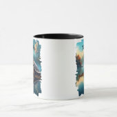 Mug Tortue sur le lac Log Reflection (Centre)