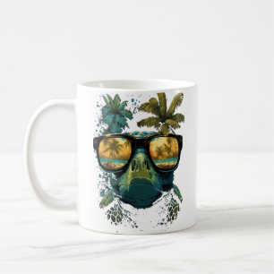 Mug Tortue Tortues de mer hawaïennes Plage Hawaï Palmi