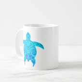 Mug Tortue tribale bleue (Devant gauche)