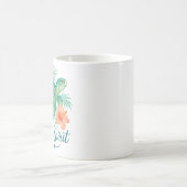 Mug Tortue tropicale avec Hibiscus et Foliage (Centre)