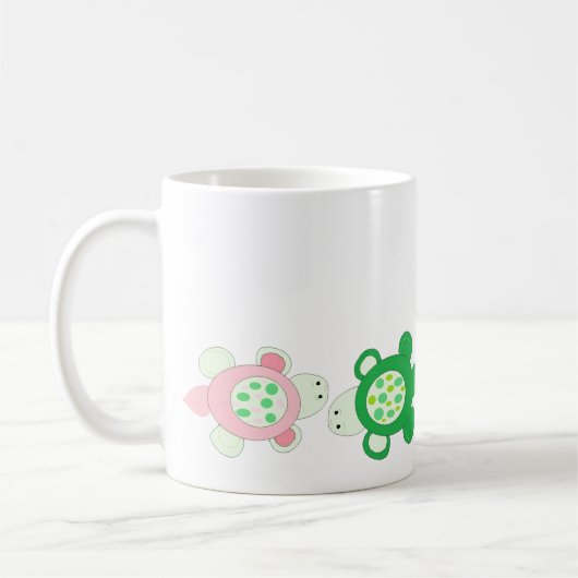 Mug Tortues de bébé nageant (Gauche)