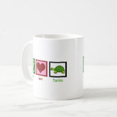 Mug Tortues de l'amour de la paix double face (Devant gauche)