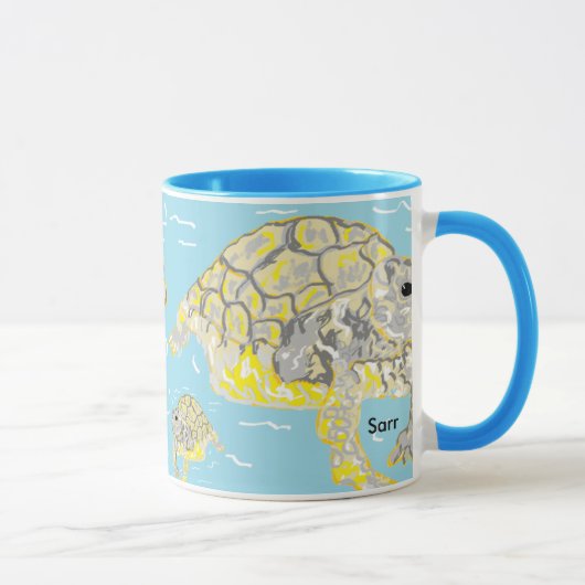 Mug Tortues de mer Combo 11 oz noires (Droite)
