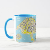 Mug Tortues de mer Combo 11 oz noires (Gauche)