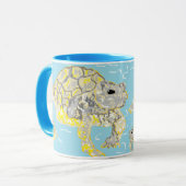 Mug Tortues de mer Combo 11 oz noires (Devant gauche)