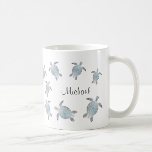 Mug Tortues de Mer Monogramme (Droite)