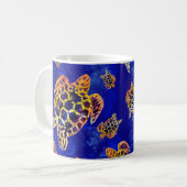 Mug Tortues marines Batik Art Africain (Devant gauche)