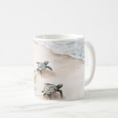 Mug Tortues marines de la côte de l'océan plage (Devant droit)