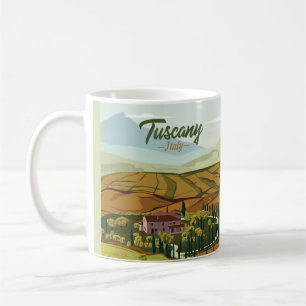 Mug Toscane Toscane Italie Paysage Dessin