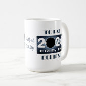 Mug Total Eclipse Erie PA 2024 Parcours de la totalité (Devant droit)