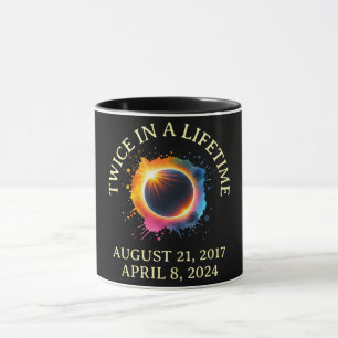 Mug Total Éclipse Solaire 2024 Deux Fois Dans Une Vie