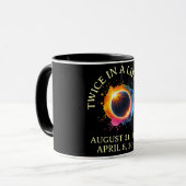 Mug Total Éclipse Solaire 2024 Deux Fois Dans Une Vie (Devant gauche)