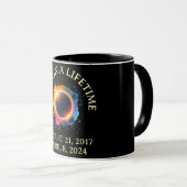 Mug Total Éclipse Solaire 2024 Deux Fois Dans Une Vie (Devant droit)