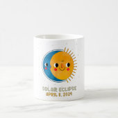Mug Total Éclipse Solaire 2024 Mignons Éclipse Solaire (Centre)