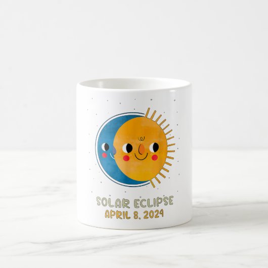 Mug Total Éclipse Solaire 2024 Mignons Éclipse Solaire (Centre)