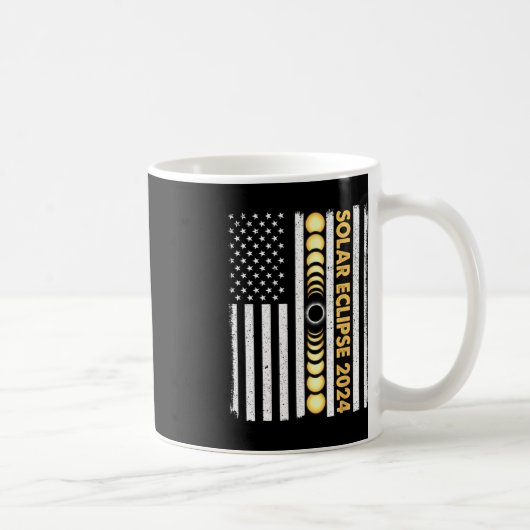 Mug Total Éclipse Solaire 2024 Phases Totalité Amériqu (Droite)