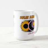 Mug Total éclipse solaire 2025 pop art design (Devant droit)