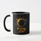 Mug Total Éclipse solaire 8 avril 2024 Commémoratif (Gauche)