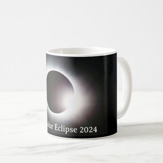 Mug Total éclipse solaire 8 avril 2024 soleil de lune (Devant droit)