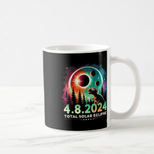 Mug Total Éclipse Solaire Dinosaure Drôle Portant Des