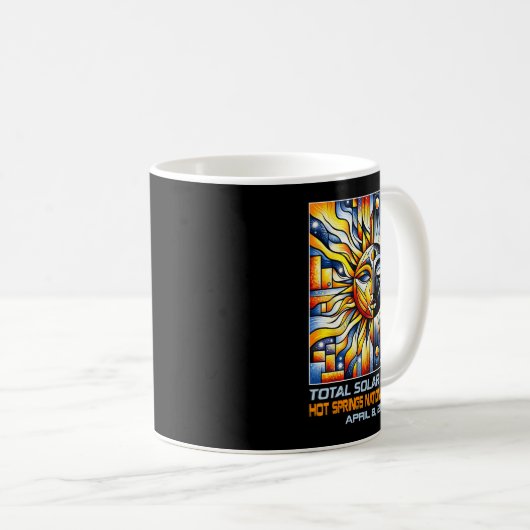 Mug Total Éclipse Solaire Sources Chaudes Ar Arkansas (Devant droit)