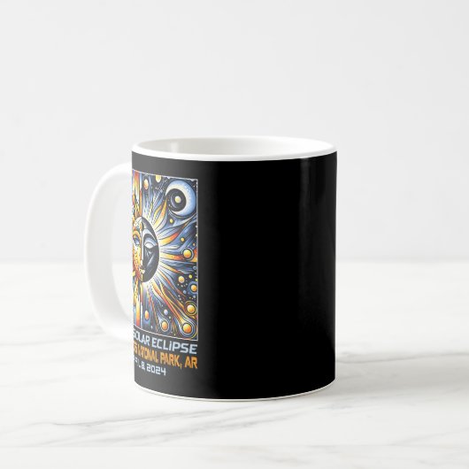 Mug Total Éclipse Solaire Sources Chaudes Ar Arkansas (Devant gauche)