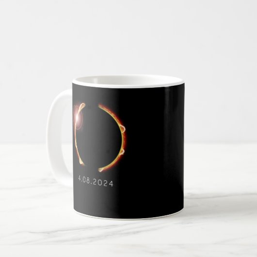 Mug Total Solaire Eclipse 8 avril 2024 (Devant gauche)