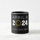 Mug Total Solaire Eclipse USA 8 avril 2024 (Centre)