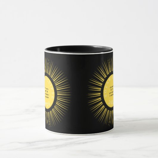 Mug Total solar eclipse 2026 your text personalized (Centre)