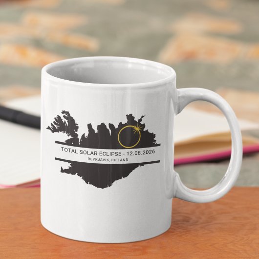 Mug Total Solar Eclipse August 2026 – Iceland Custom