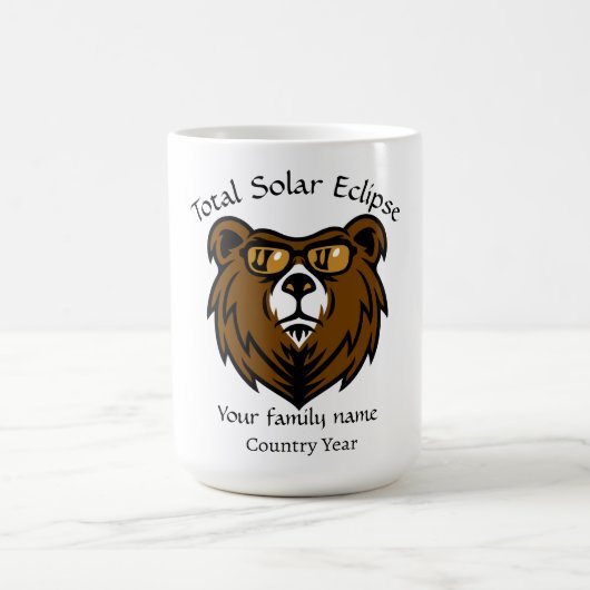 Mug Total Solar Eclipse Espagne 2026 personnalisé (Centre)