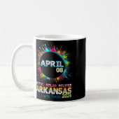 Mug Total total de l'éclipse solaire Arkansas 2024 col (Gauche)