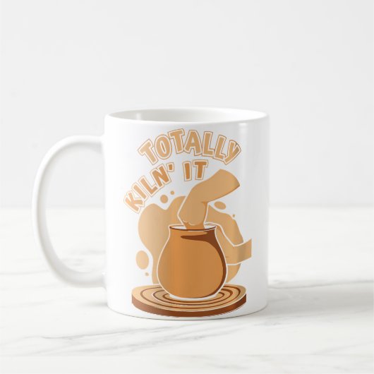 Mug Totalement Four Il Poterie Pro Roue Passionné Poti (Gauche)