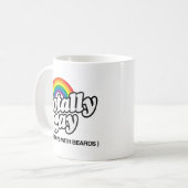 MUG TOTALEMENT GAI POUR DES GARÇONS AVEC LES BARBES - (Devant gauche)