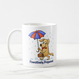 Mug Totalement prêt – Chien mignon avec parapluie