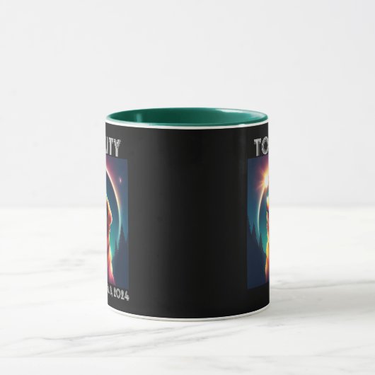 Mug Totalité Éclipse solaire Avril 8 2024 Chien drôle (Centre)