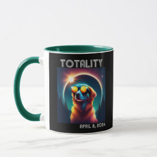 Mug Totalité Éclipse solaire Avril 8 2024 Chien drôle