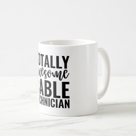 Mug  Totally Awesome Cable Technician (Devant droit)