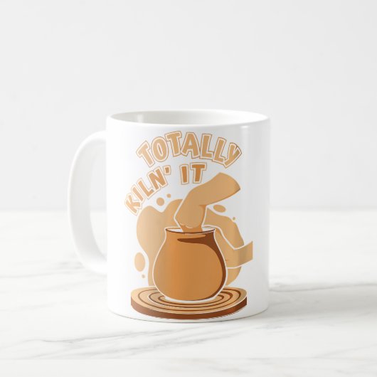 Mug Totally Kiln It Pottery Pro Wheel Hobby Lover Pott (Devant gauche)