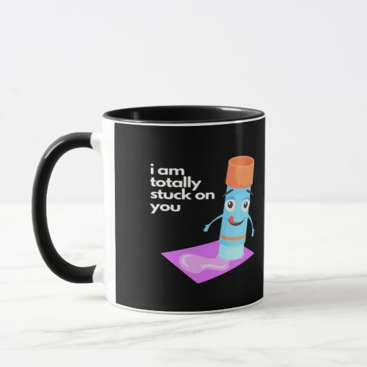 Mug Totally Stuck On You Bold Romantic Style  (Gauche)