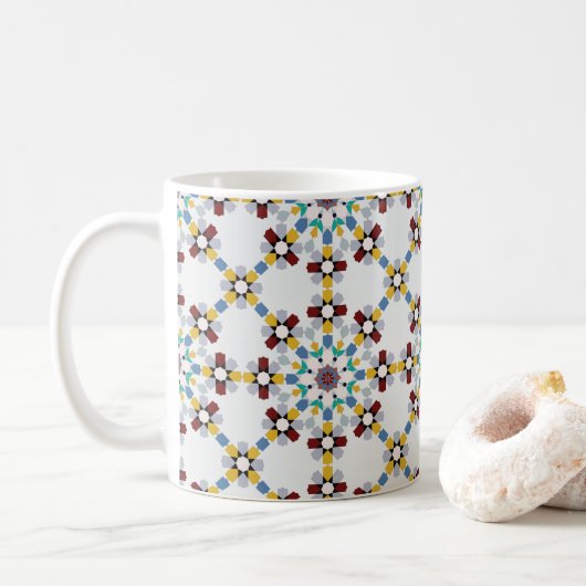 Mug Tote Bag Étiquette-cadeau Moroccan Zelije !Morocca (Avec donut)