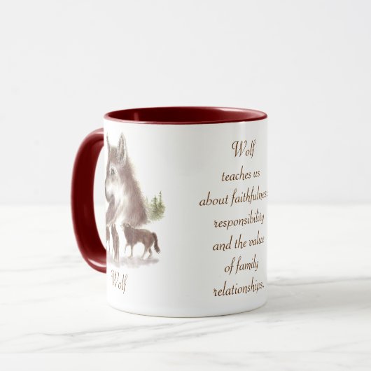 Mug Totem animal loup (Devant gauche)