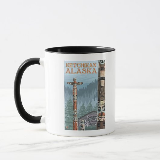 Mug Totem de l'Alaska - Ketchikan, Alaska (Gauche)