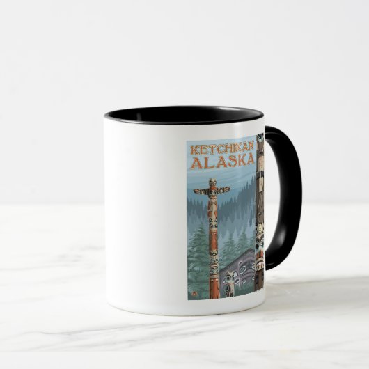 Mug Totem de l'Alaska - Ketchikan, Alaska (Devant droit)