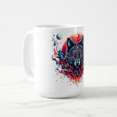 Mug Totem Wolf Solaire - Fusion Feu & Lune (Devant gauche)