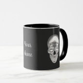 Mug Totenkopf, Schädel silber 3D-Optik - (Devant droit)